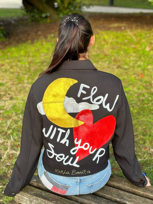 Veste Personnalisée "Flow with your soul" (coeur)