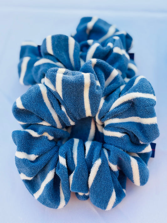 Chouchou éponge Blue-blanc XL- 16 cm