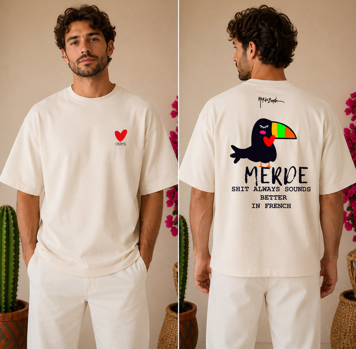 T-shirt Oversize "Fun Toucan" homme
