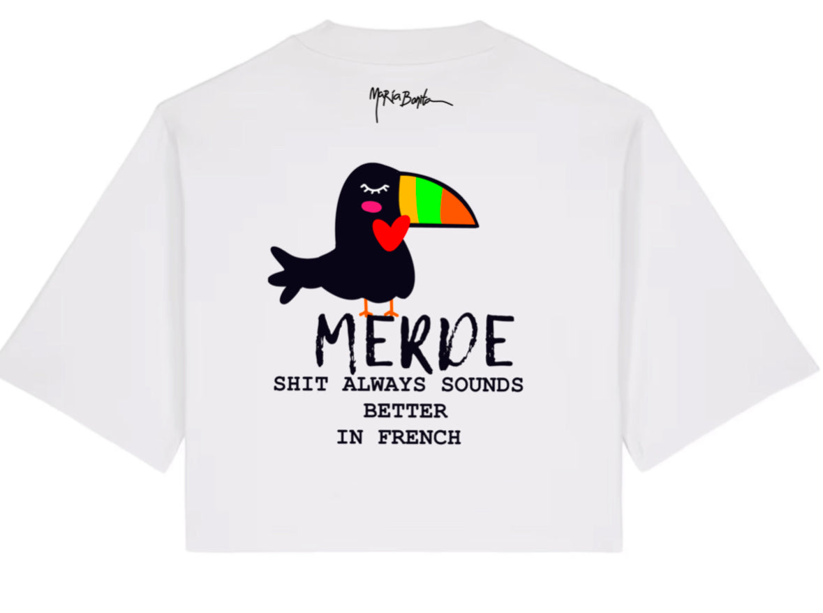 T-shirt Col rond coupe boxy "Fun Toucan" femme