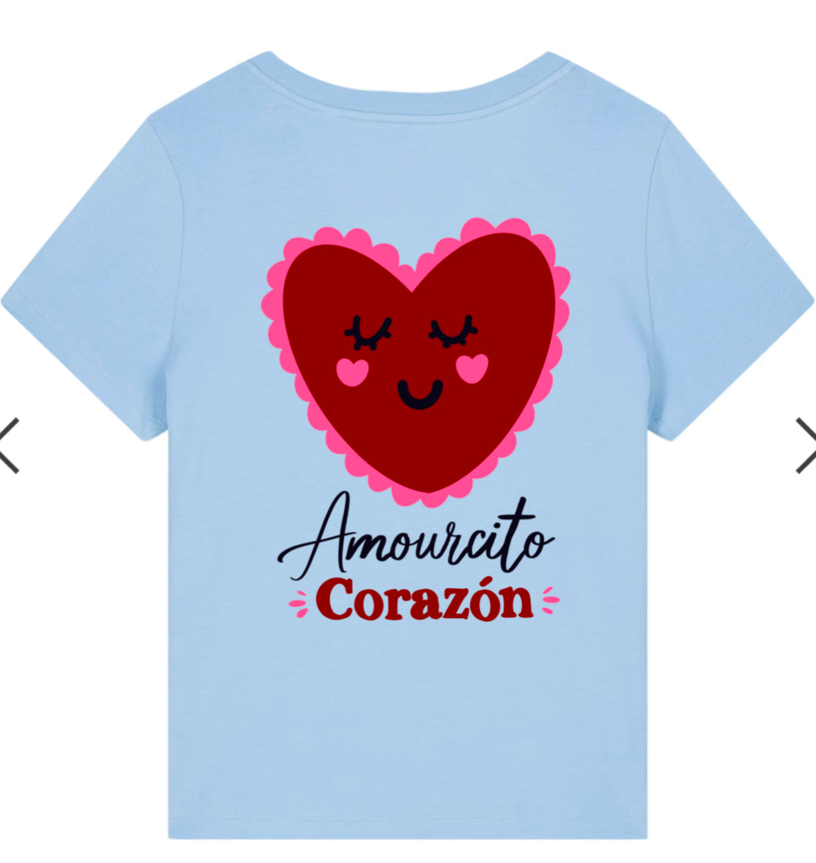 T-shirt Col V "Amourcito Corazón" femme