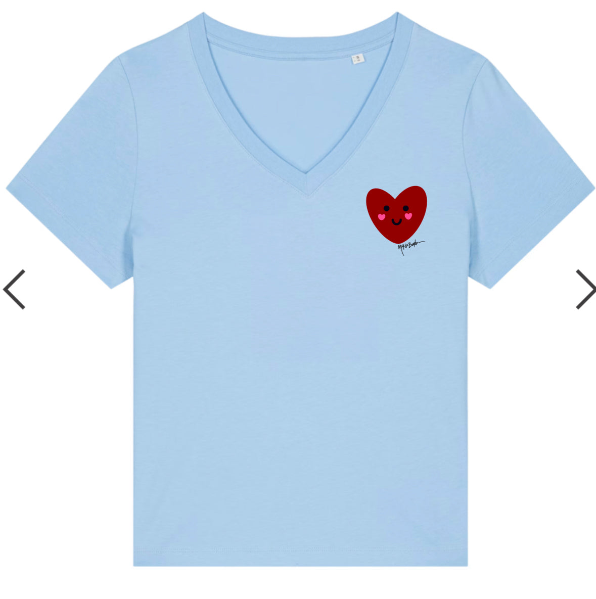 T-shirt Col V "Amourcito Corazón" femme