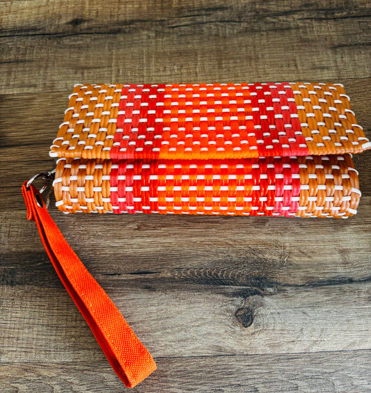Portefeuille à Boutons-Pression orange 🧡