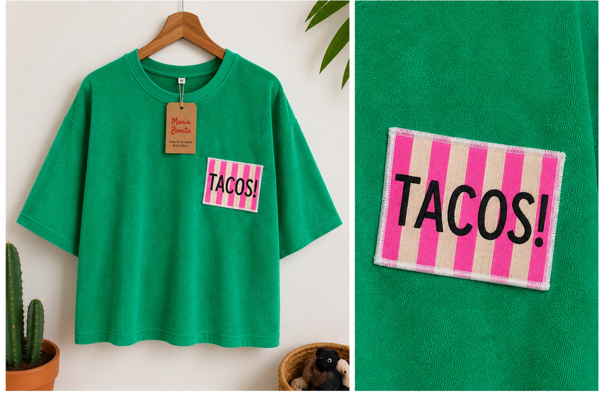 T-shirt oversize éponge "TACOS"