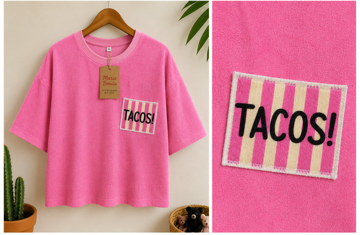 T-shirt oversize éponge "TACOS"
