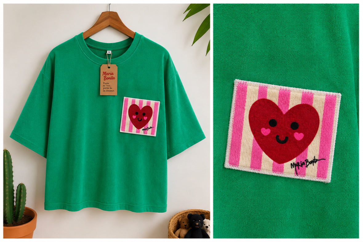 T-shirt oversize éponge "Mucho amor"