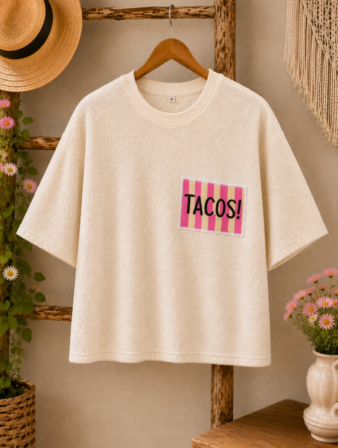 T-shirt oversize éponge "TACOS"