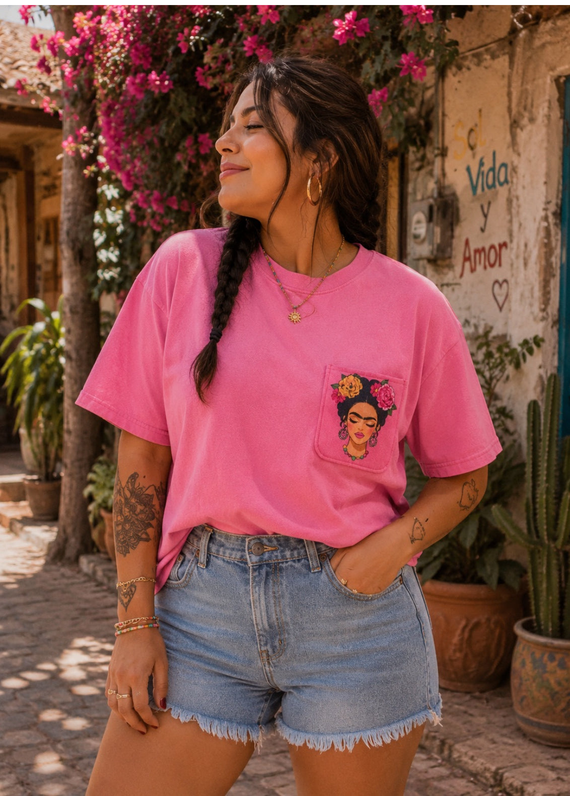 T-shirt oversize éponge "Frida lovers"