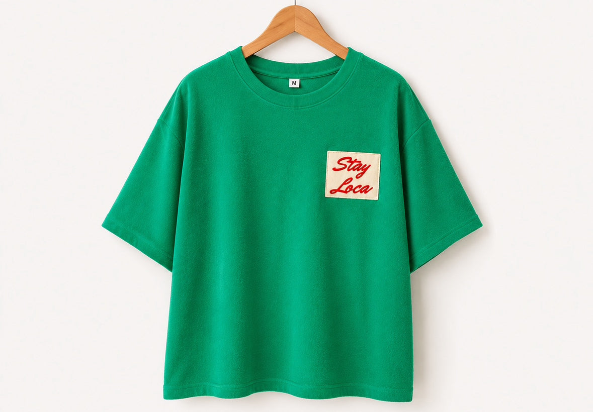 T-shirt oversize éponge "Stay loca"
