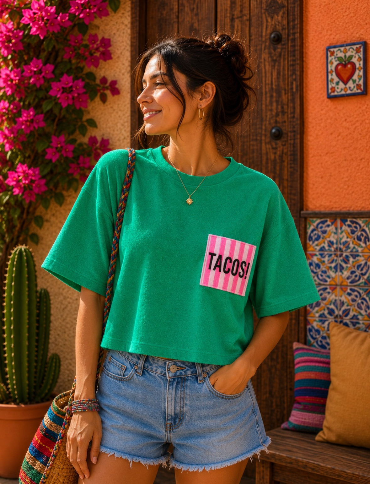 T-shirt oversize éponge "TACOS"