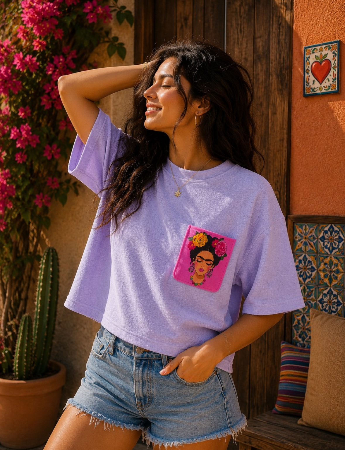T-shirt oversize éponge "Frida lovers"