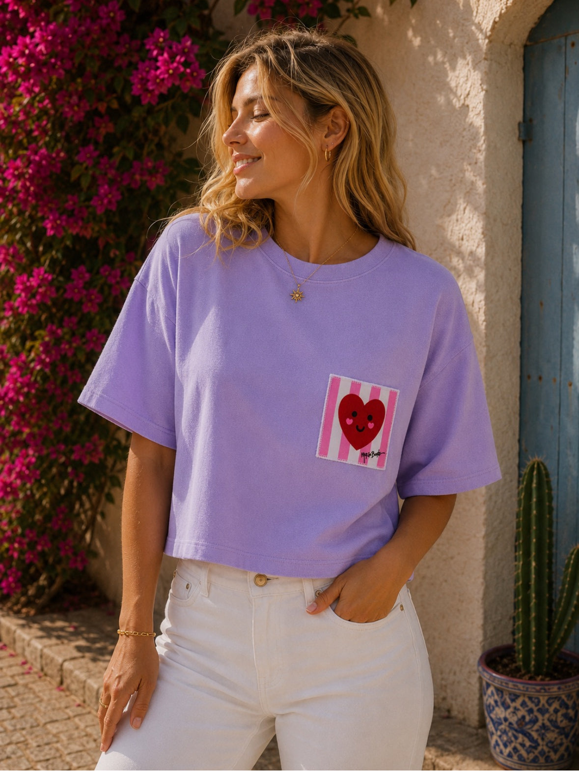 T-shirt oversize éponge "Mucho amor"