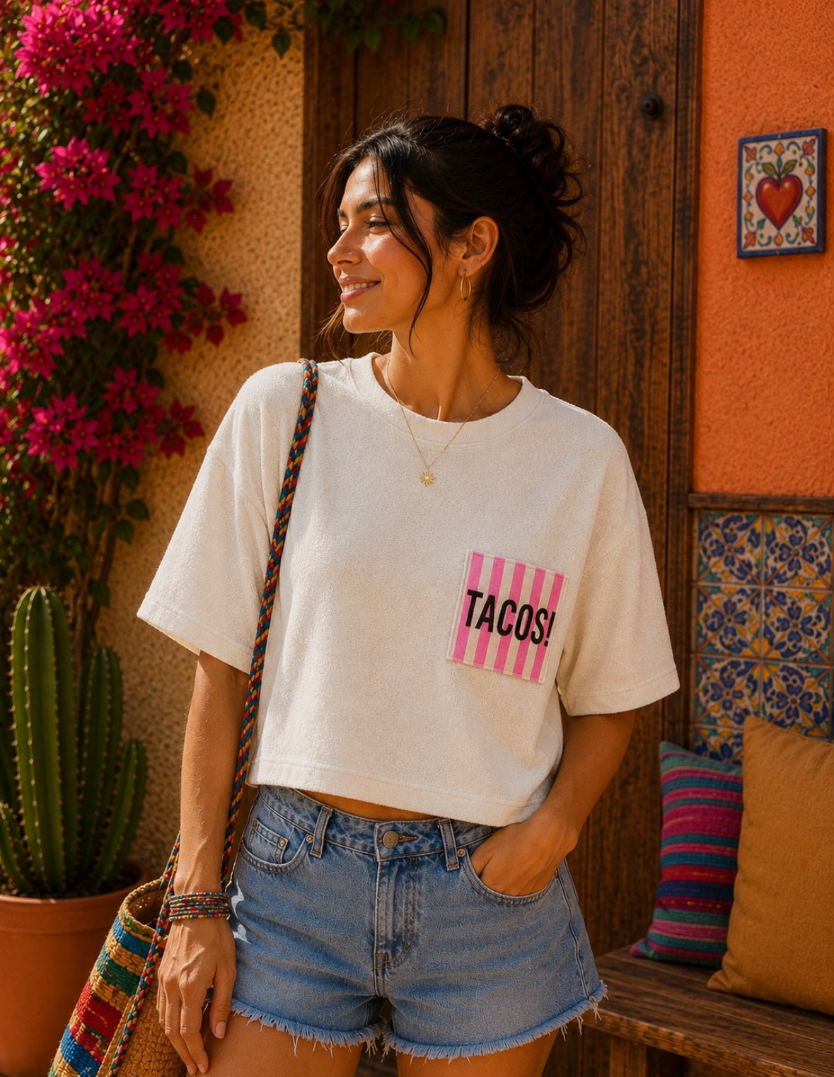 T-shirt oversize éponge "TACOS"