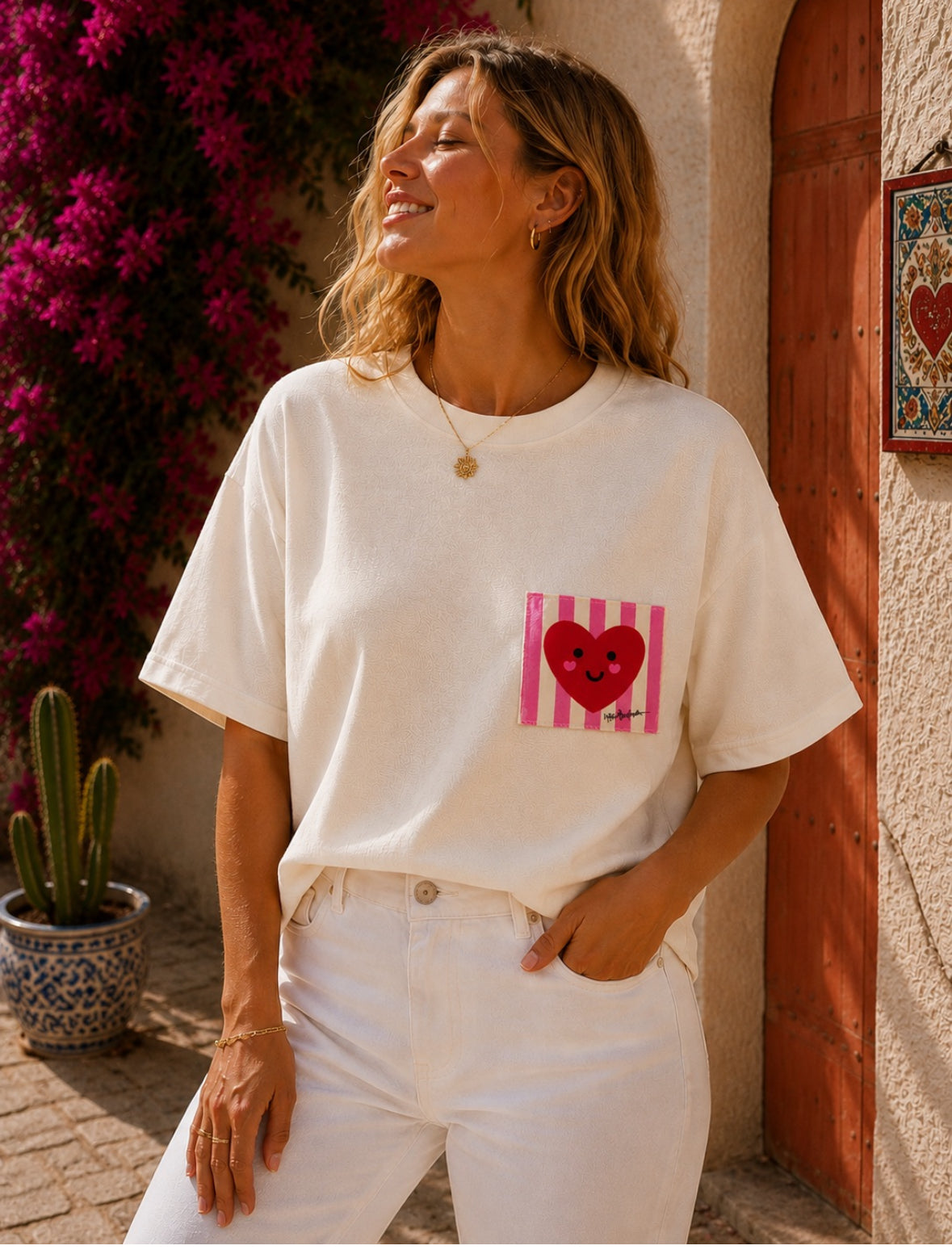T-shirt oversize éponge "Mucho amor"