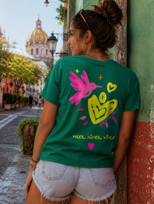 T-shirt Col rond "El vuelo de María"