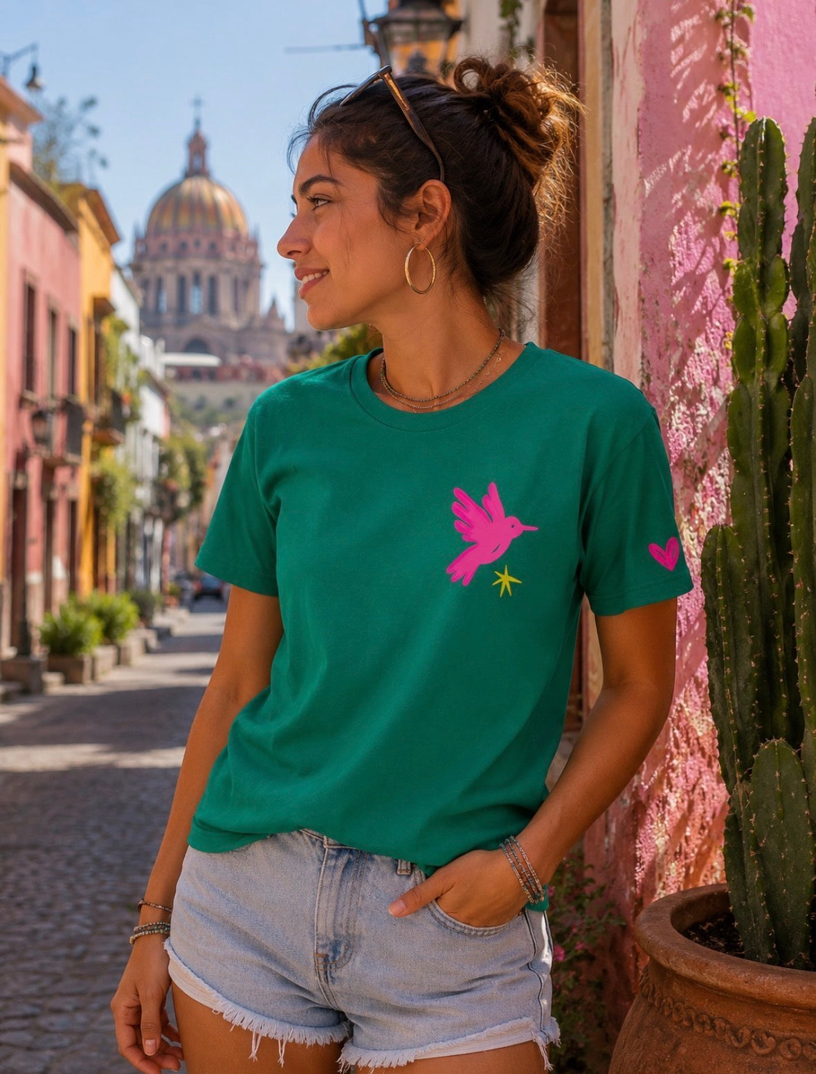 T-shirt Col rond "El vuelo de María"