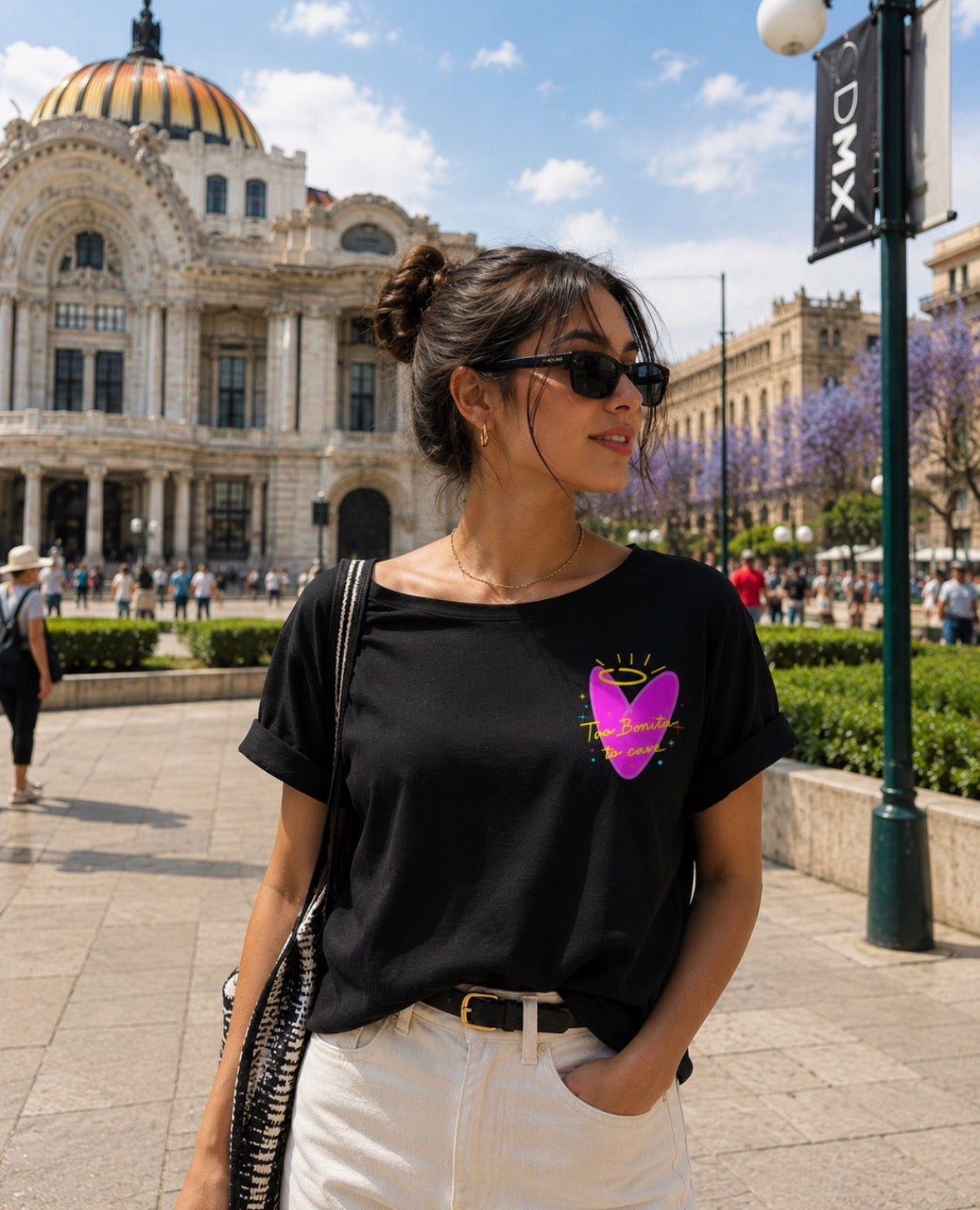 T-shirt manches à revers "Rayonner"
