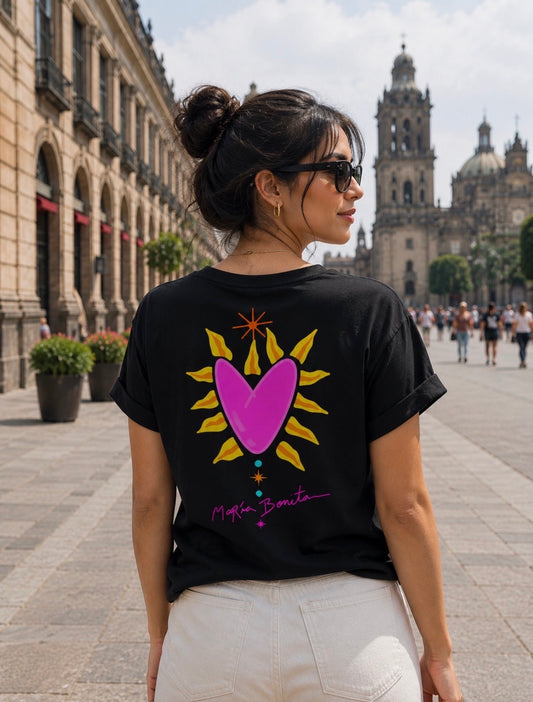 T-shirt manches à revers "Rayonner"
