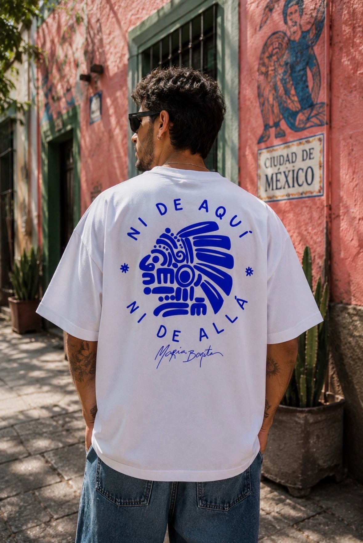 T-shirt Oversize "Ni de aquí, ni de allá" homme
