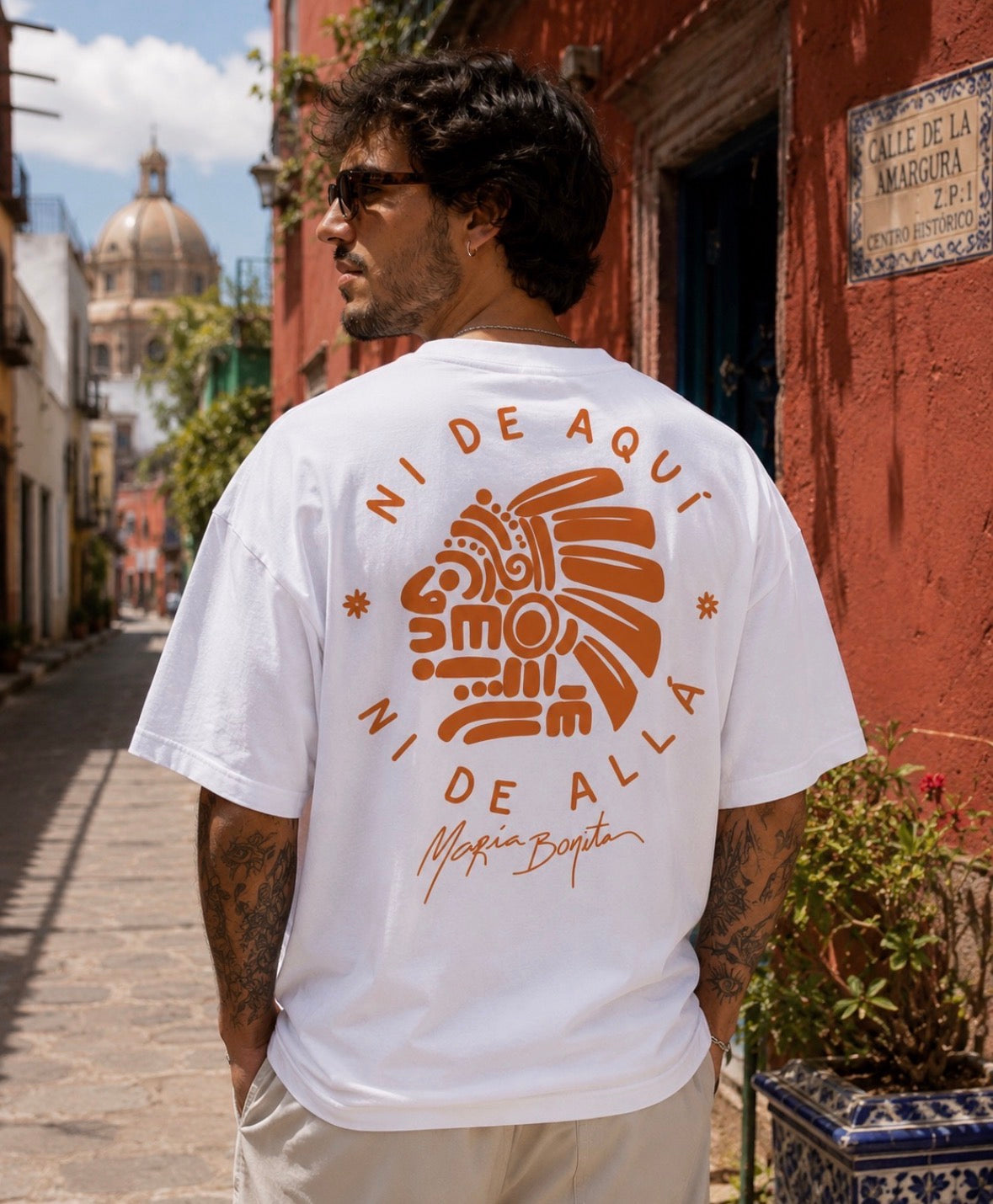 T-shirt Oversize "Ni de aquí, ni de allá" homme