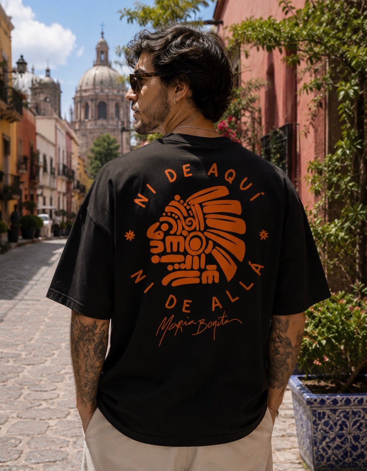 T-shirt Oversize "Ni de aquí, ni de allá" homme