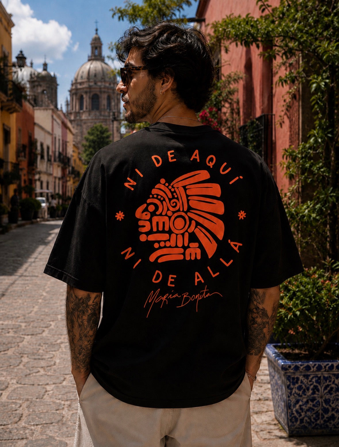 T-shirt Oversize "Ni de aquí, ni de allá" homme