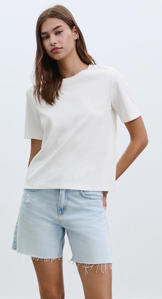 T-shirt regular fit écrou avec impression devant