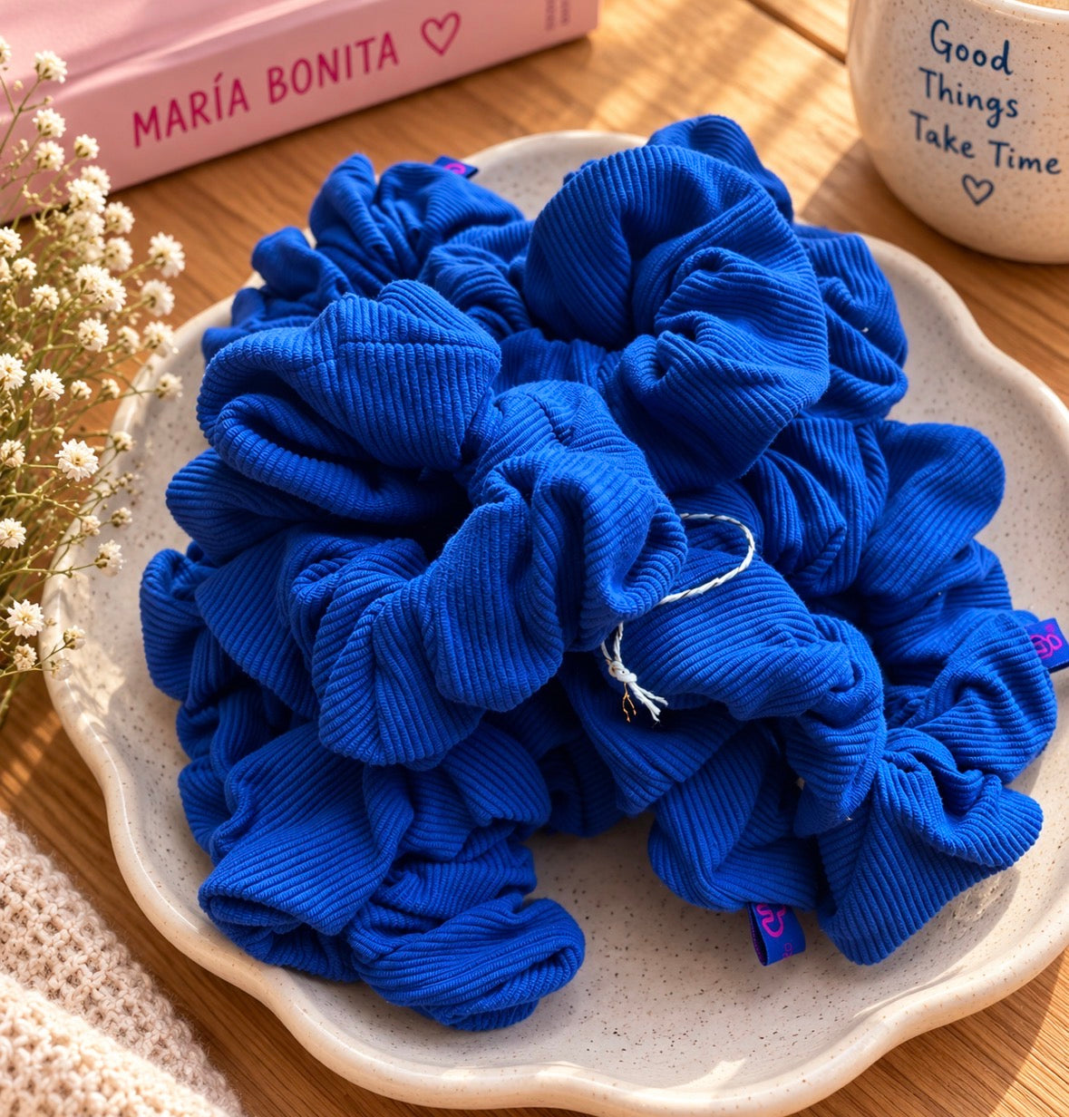 Chouchou bleu XL
