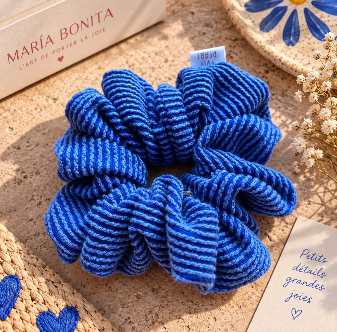 Chouchou bleu jean foncé XL