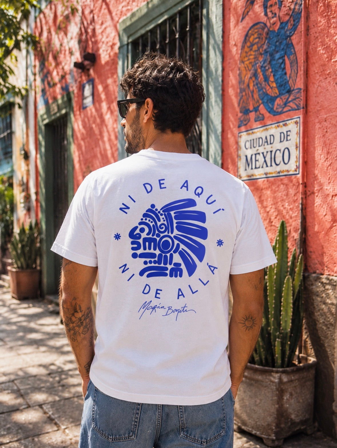 T-shirt "Ni de aquí ni de allá' sérigraphie homme