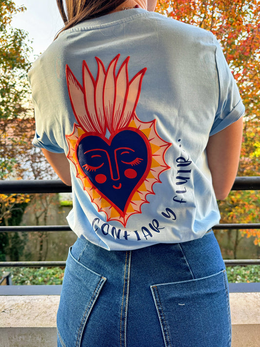 "Corazón en Flammes" T-shirt