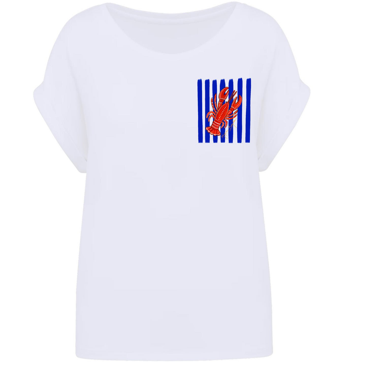 T-shirt manches à revers "BORD DE MER"